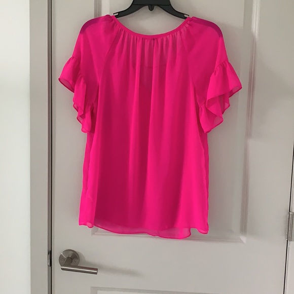 MILLY FUSCHIA PINK SUMMER TOP WITH TASSELS - Picture 5 of 5